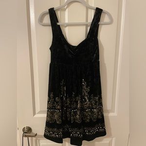 Free people black velvet dress